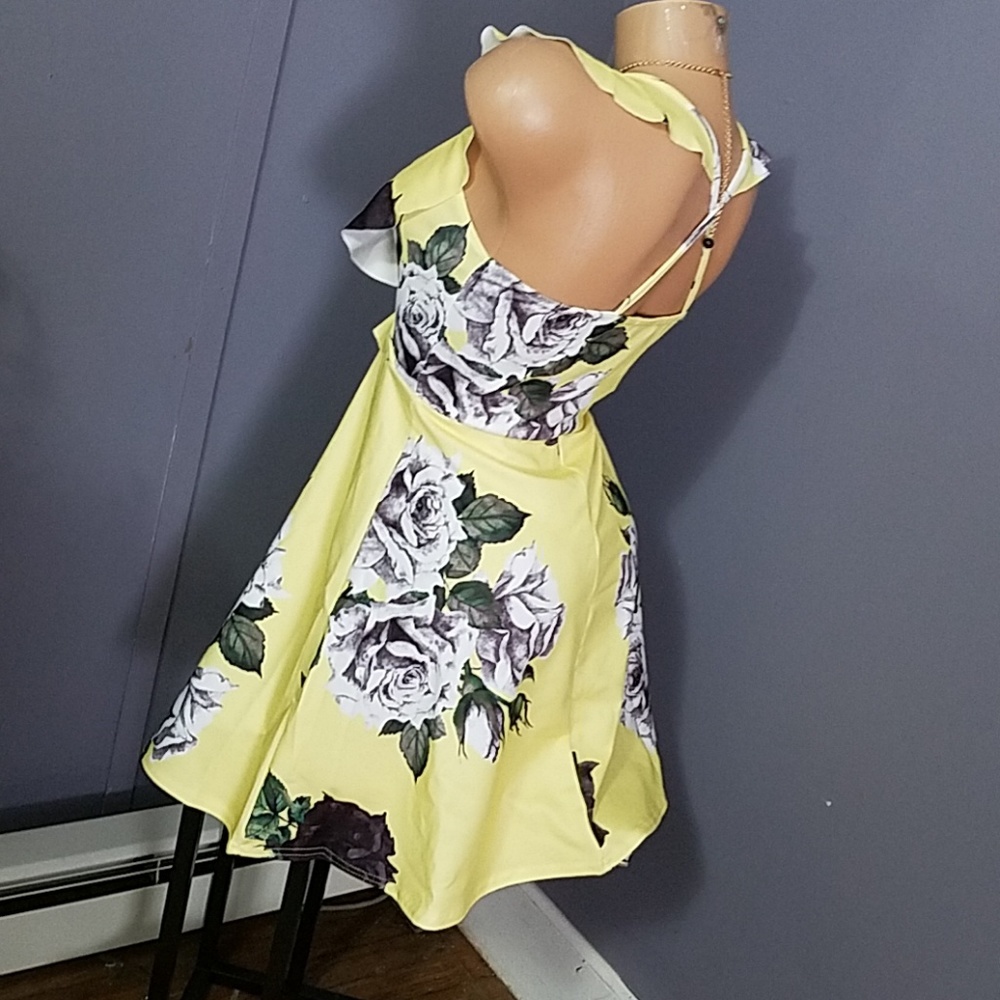 2019 New Release Skater Floral Dress SEXY - Picture 6 of 8